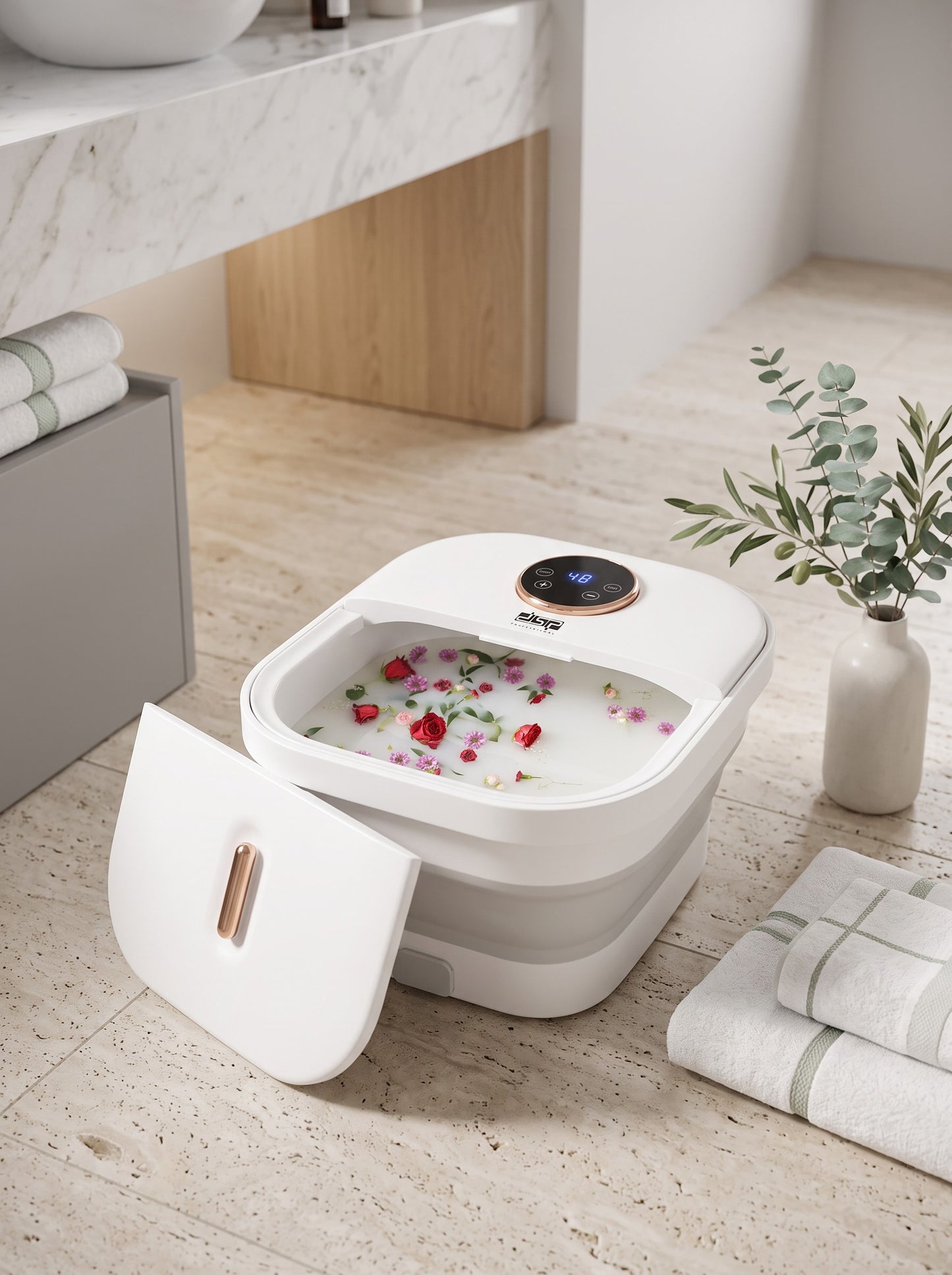 DSP Foldable Heated Foot Spa Massager – 7.7L | LED Touch Control