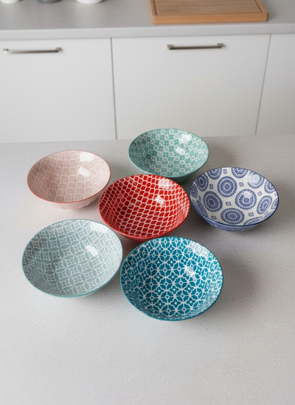 Danny Home Patterned Ceramic Bowl Set