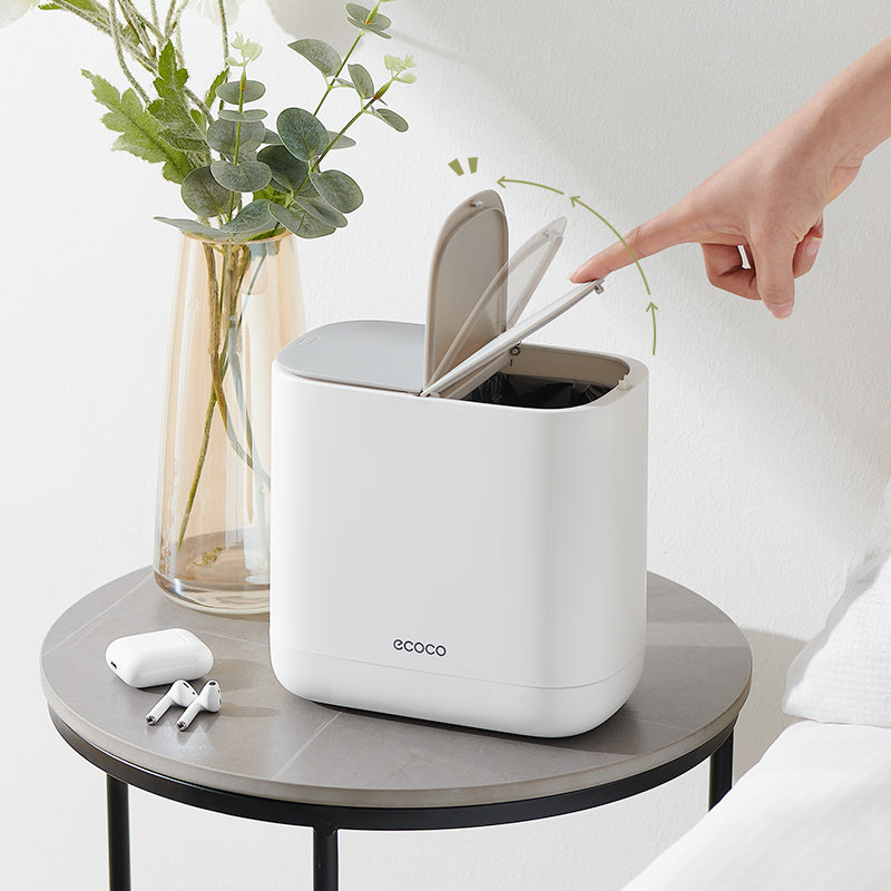 Ecoco Mini Trash Bin with Tissue Dispenser