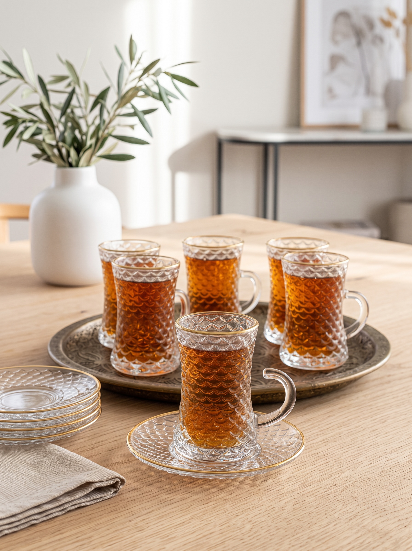 Mermaid Glass Tea Set – 12 Pieces