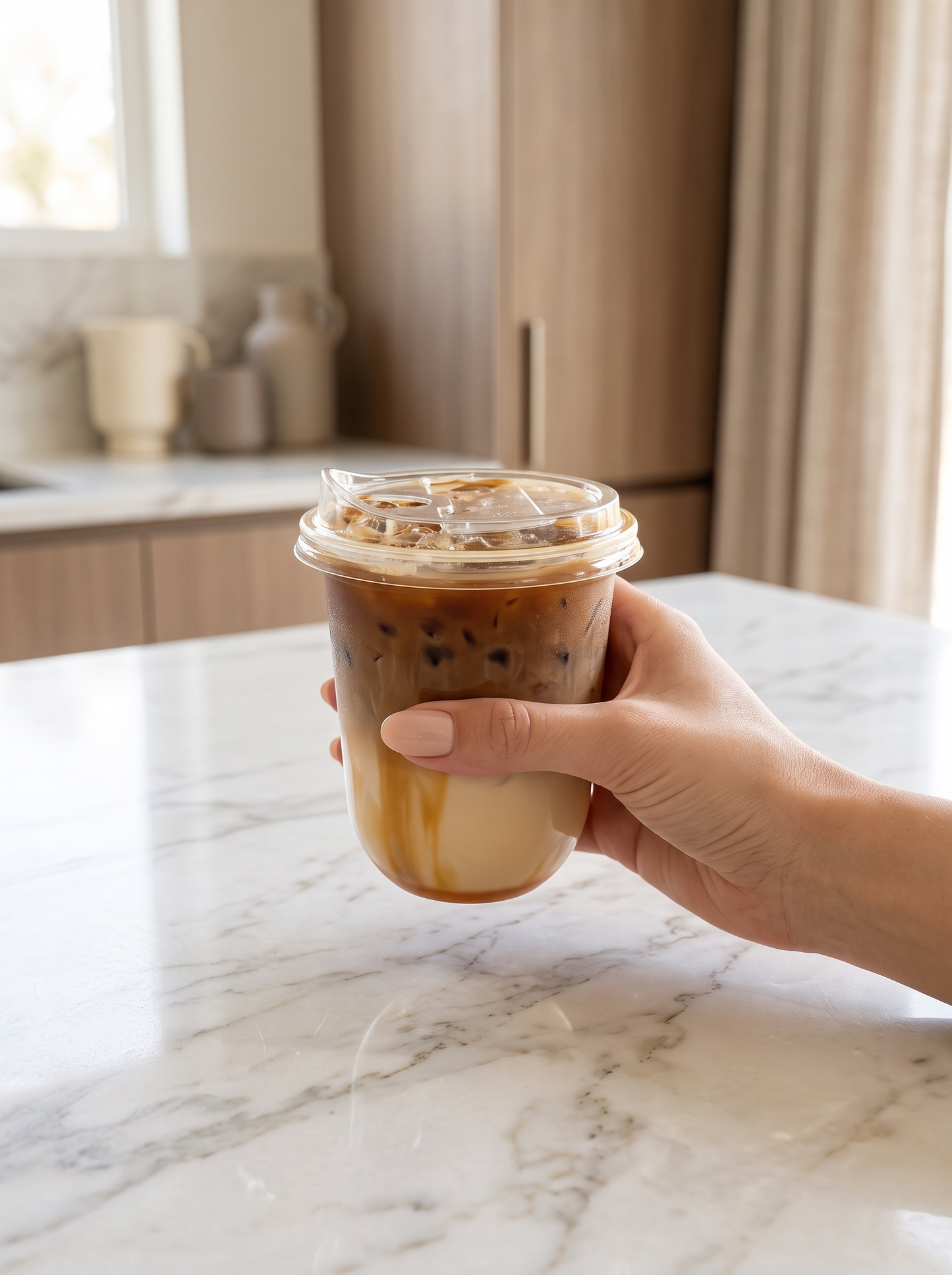 Disposable Plastic Cups with Lids & Straws 16 oz