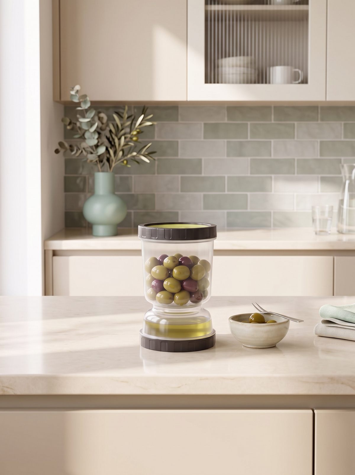 Pickle Storage Container with Strainer