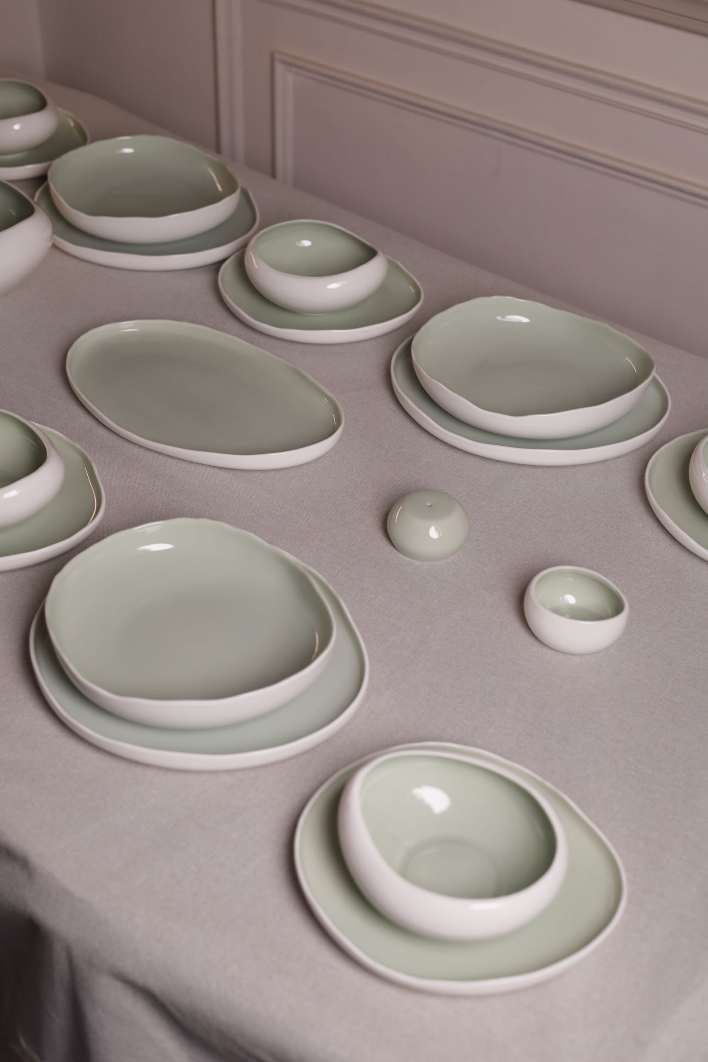 Mushroom Dinner Set – Sage Green