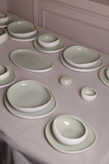 Mushroom Dinner Set – Sage Green