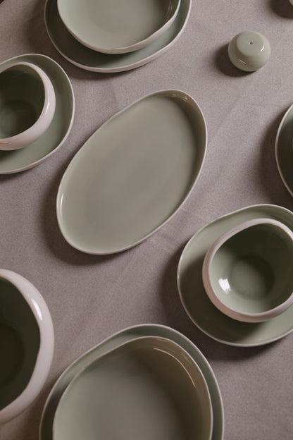Mushroom Dinner Set – Sage Green