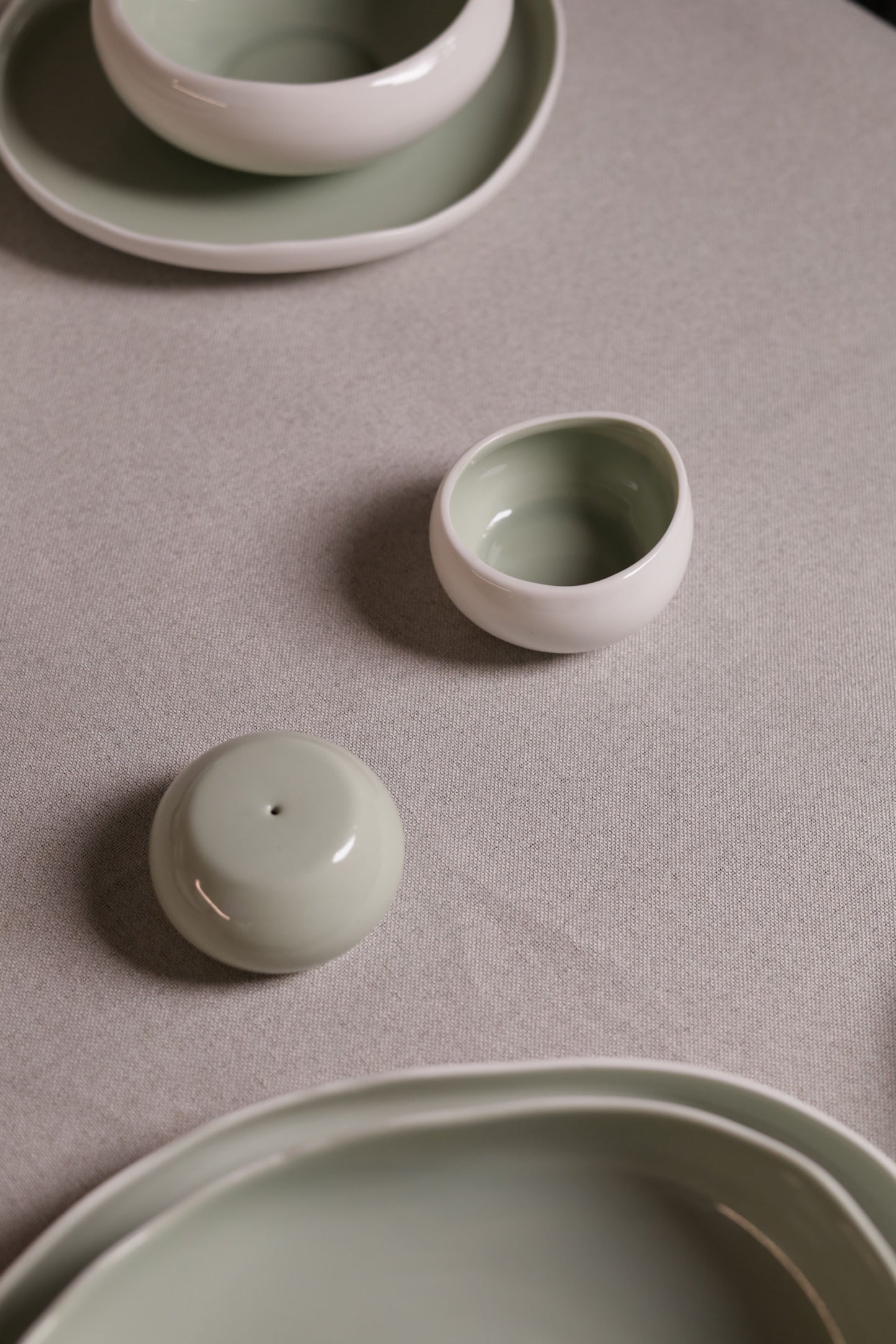 Mushroom Dinner Set – Sage Green