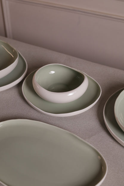 Mushroom Dinner Set – Sage Green
