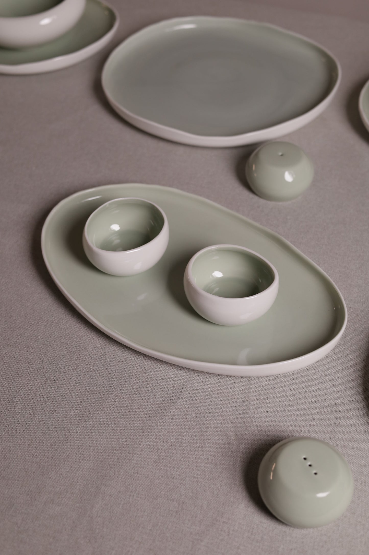 Mushroom Dinner Set – Sage Green