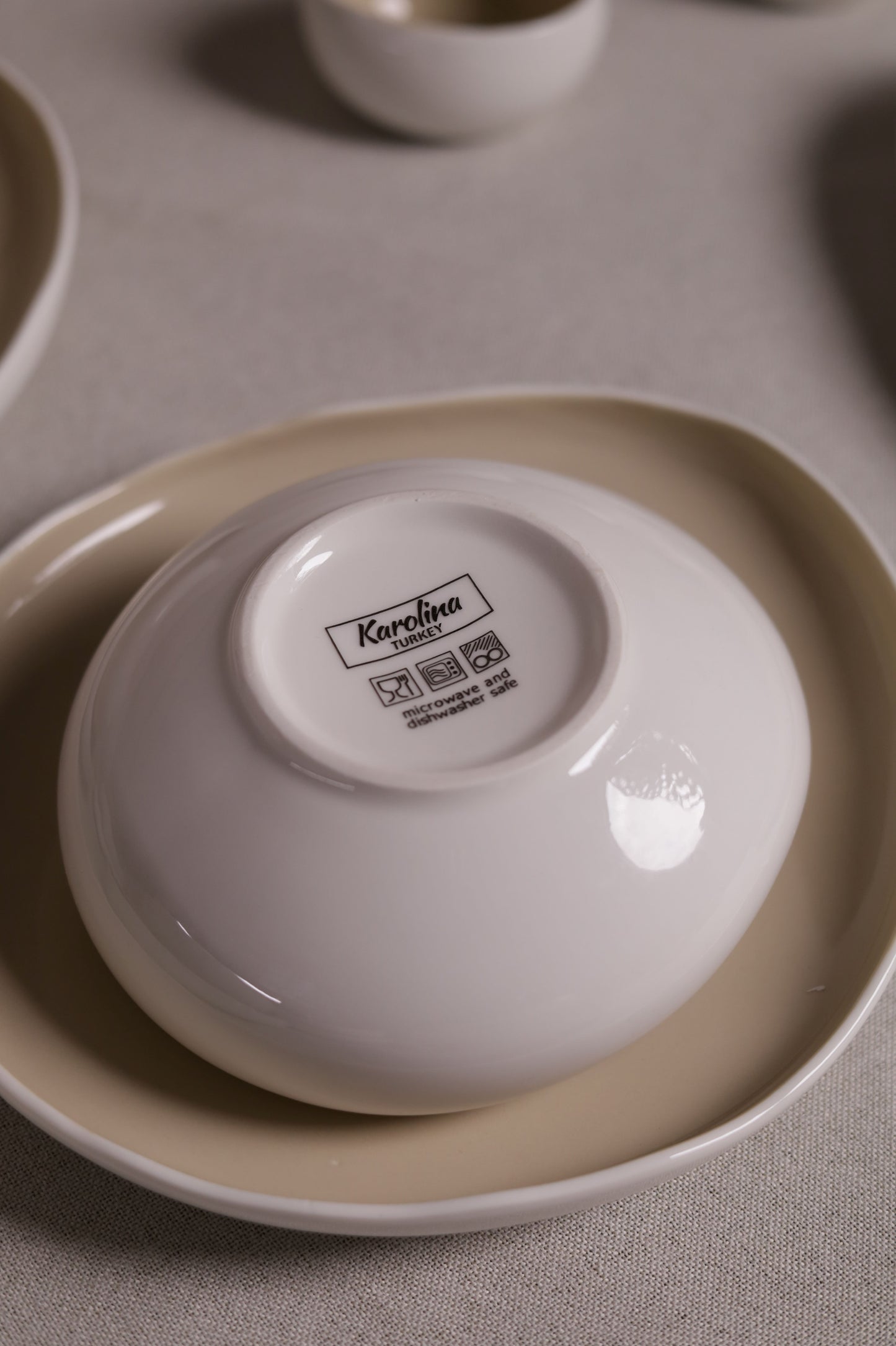 Mushroom Dinner Set – Warm Beige