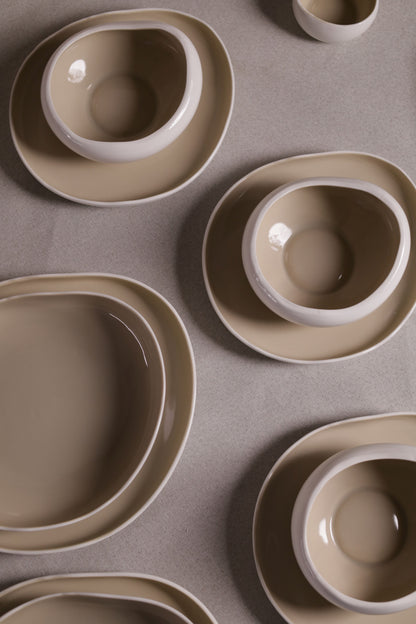 Mushroom Dinner Set – Warm Beige