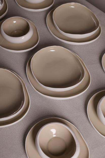Mushroom Dinner Set – Warm Beige