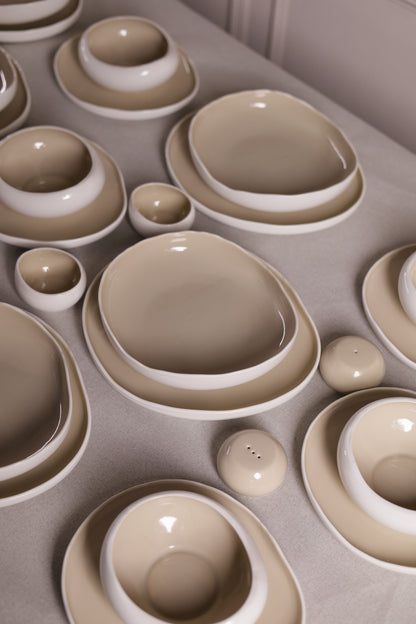 Mushroom Dinner Set – Warm Beige