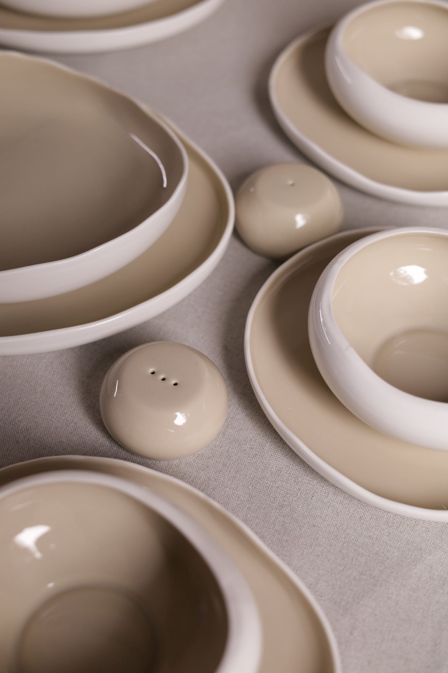 Mushroom Dinner Set – Warm Beige
