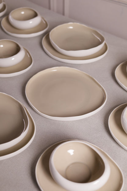 Mushroom Dinner Set – Warm Beige