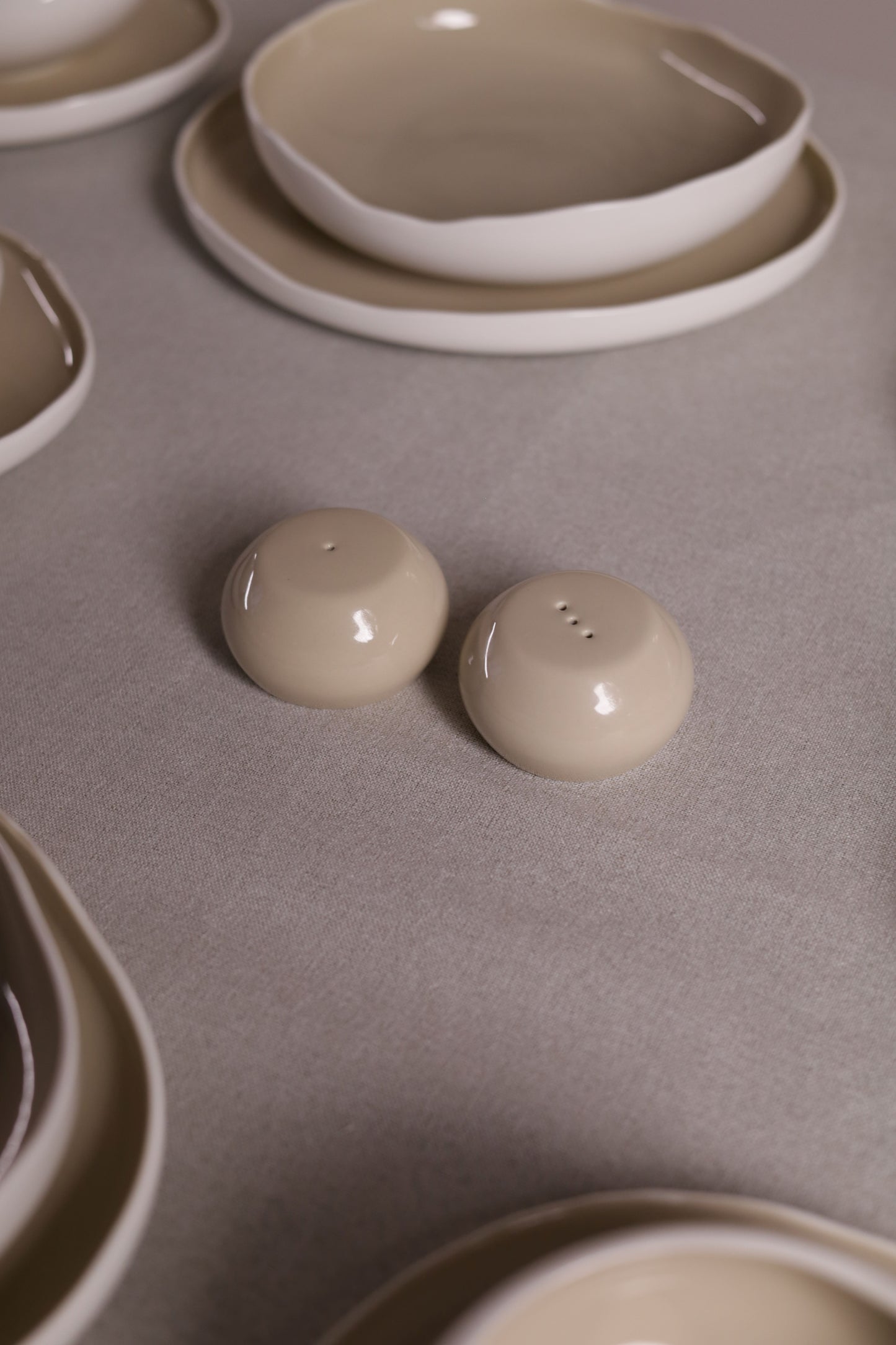 Mushroom Dinner Set – Warm Beige