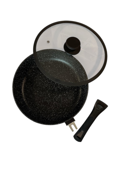 Braoly Granite Frying Pan with Removable Handle
