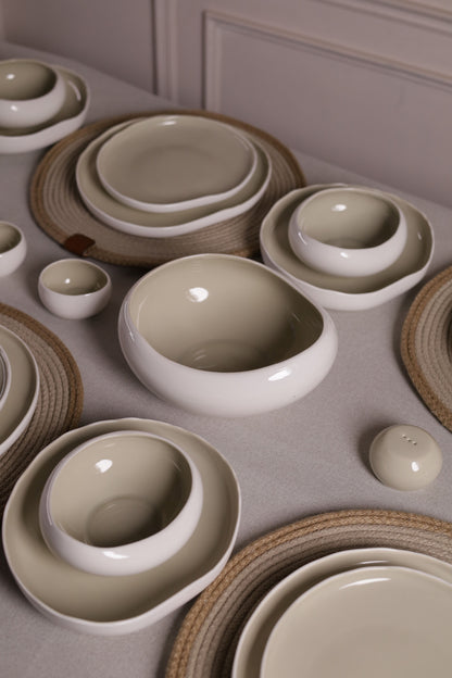 Mushroom Dinner Set – Cream Beige