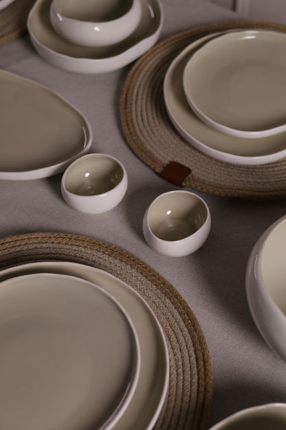 Mushroom Dinner Set – Cream Beige