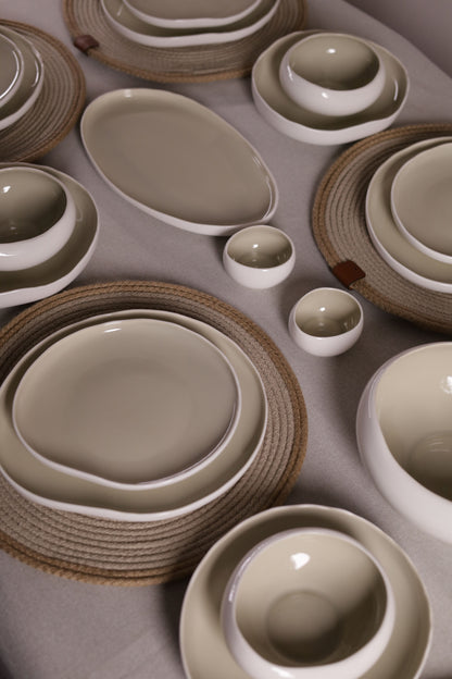Mushroom Dinner Set – Cream Beige