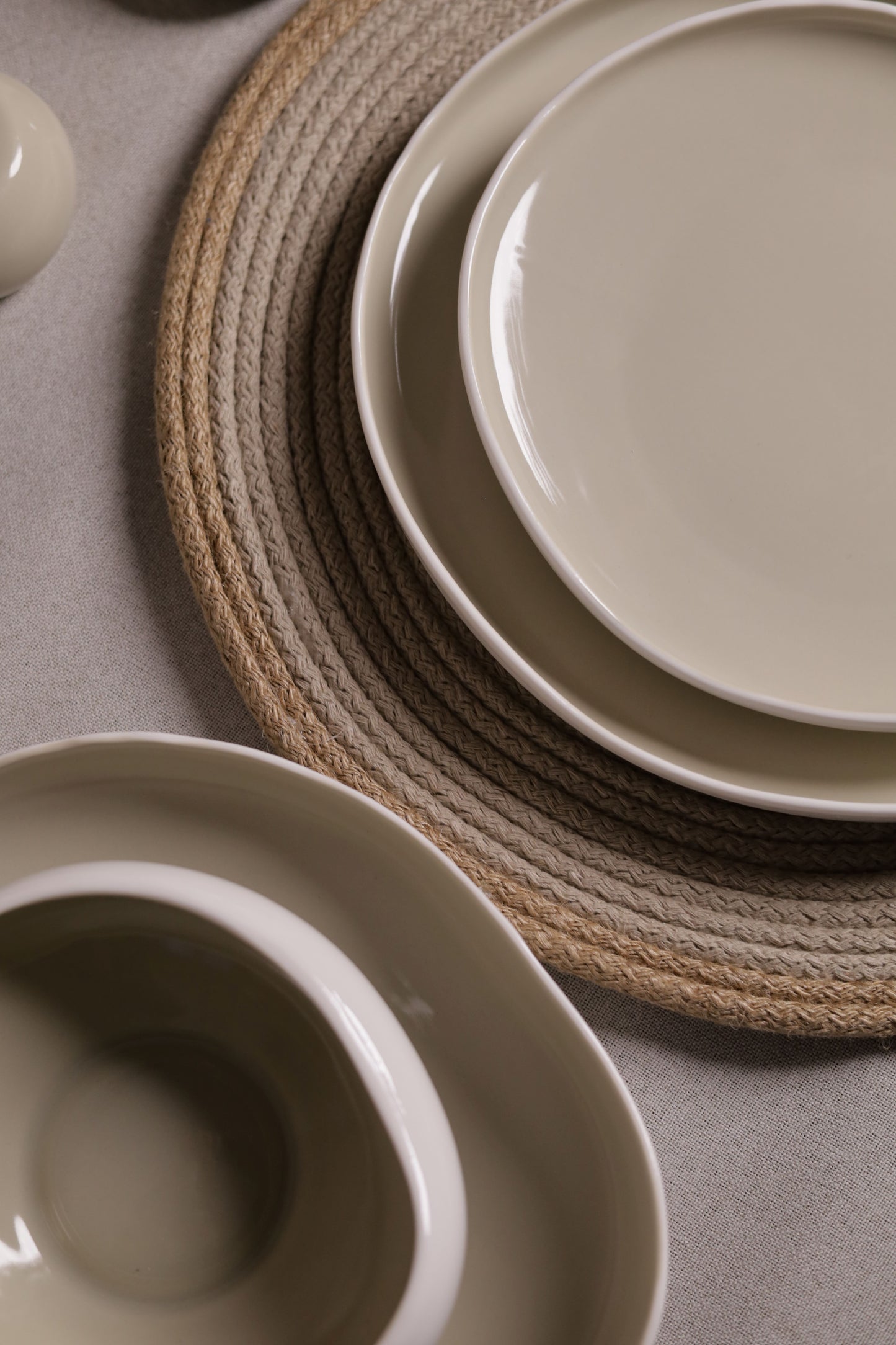 Mushroom Dinner Set – Cream Beige