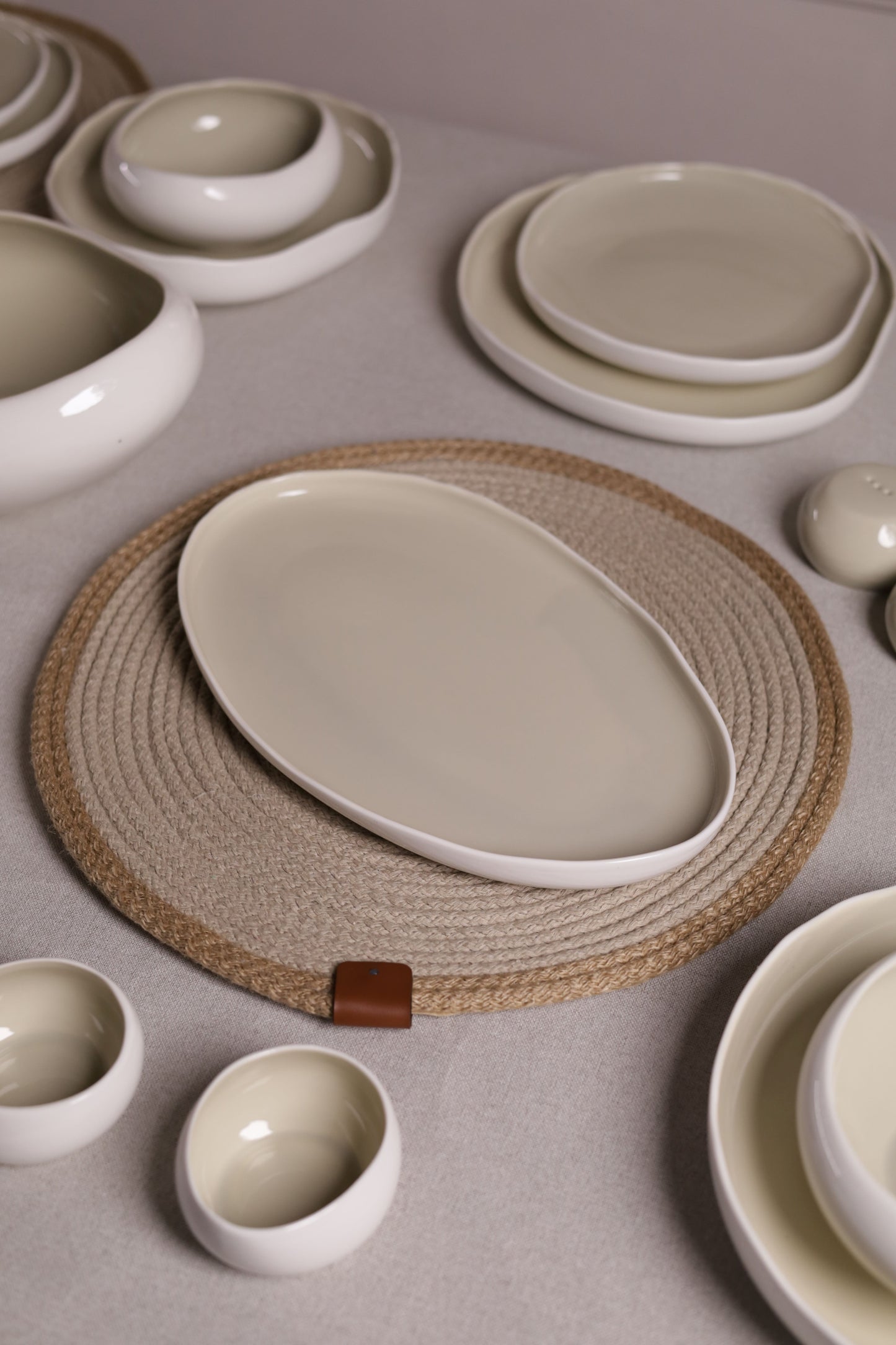 Mushroom Dinner Set – Cream Beige