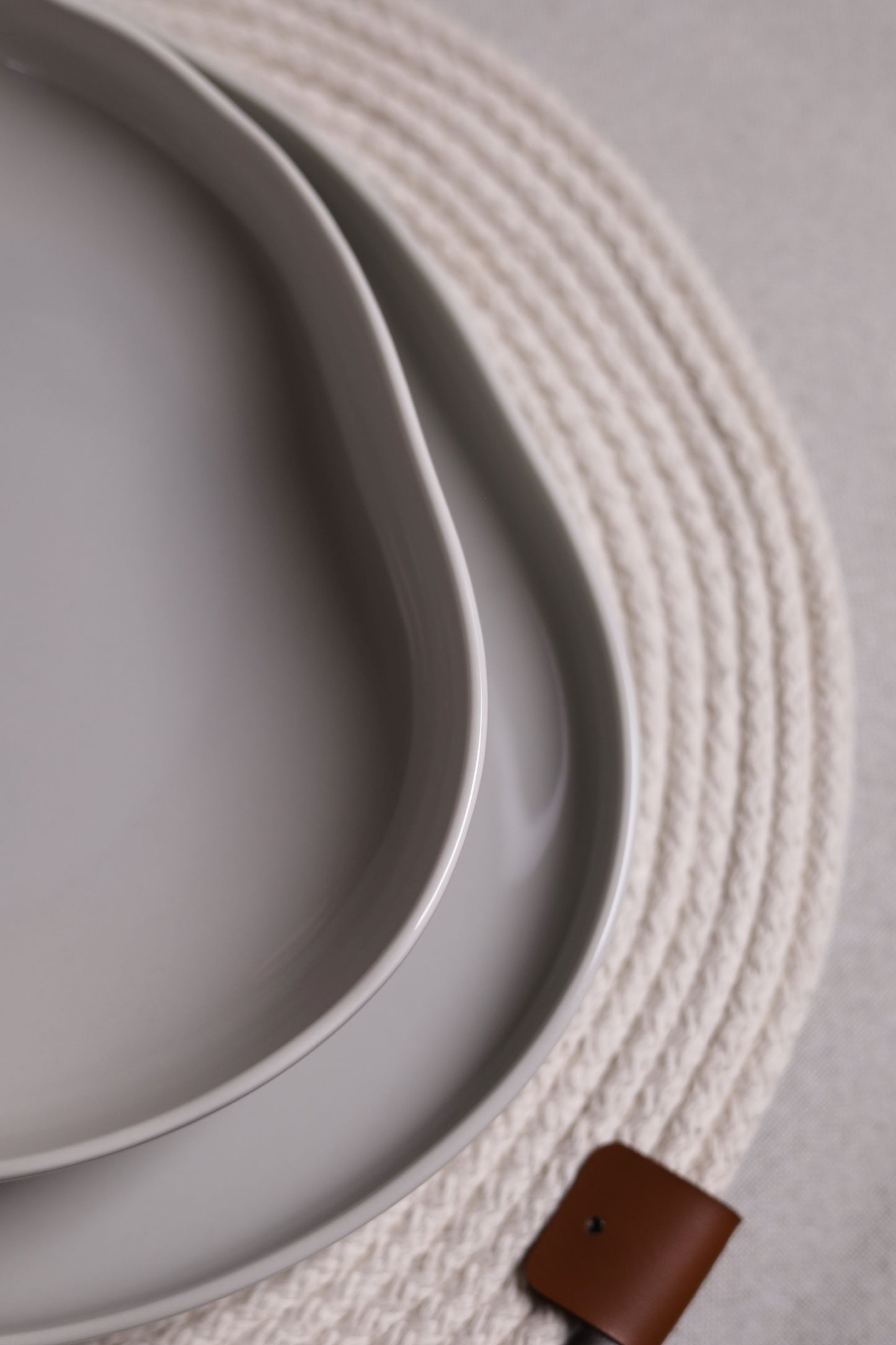 Mushroom Dinner Set – Soft Grey