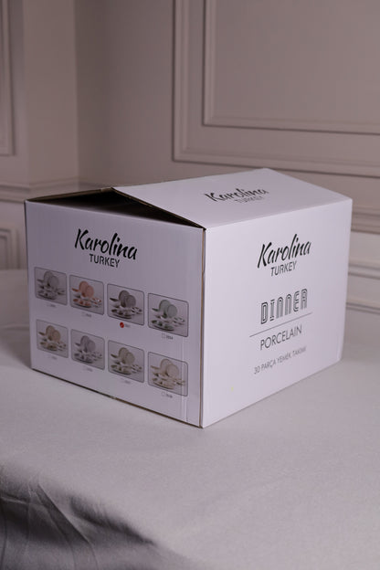 Mushroom Dinner Set – Soft Grey