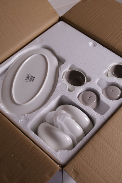 Mushroom Dinner Set – Soft Grey