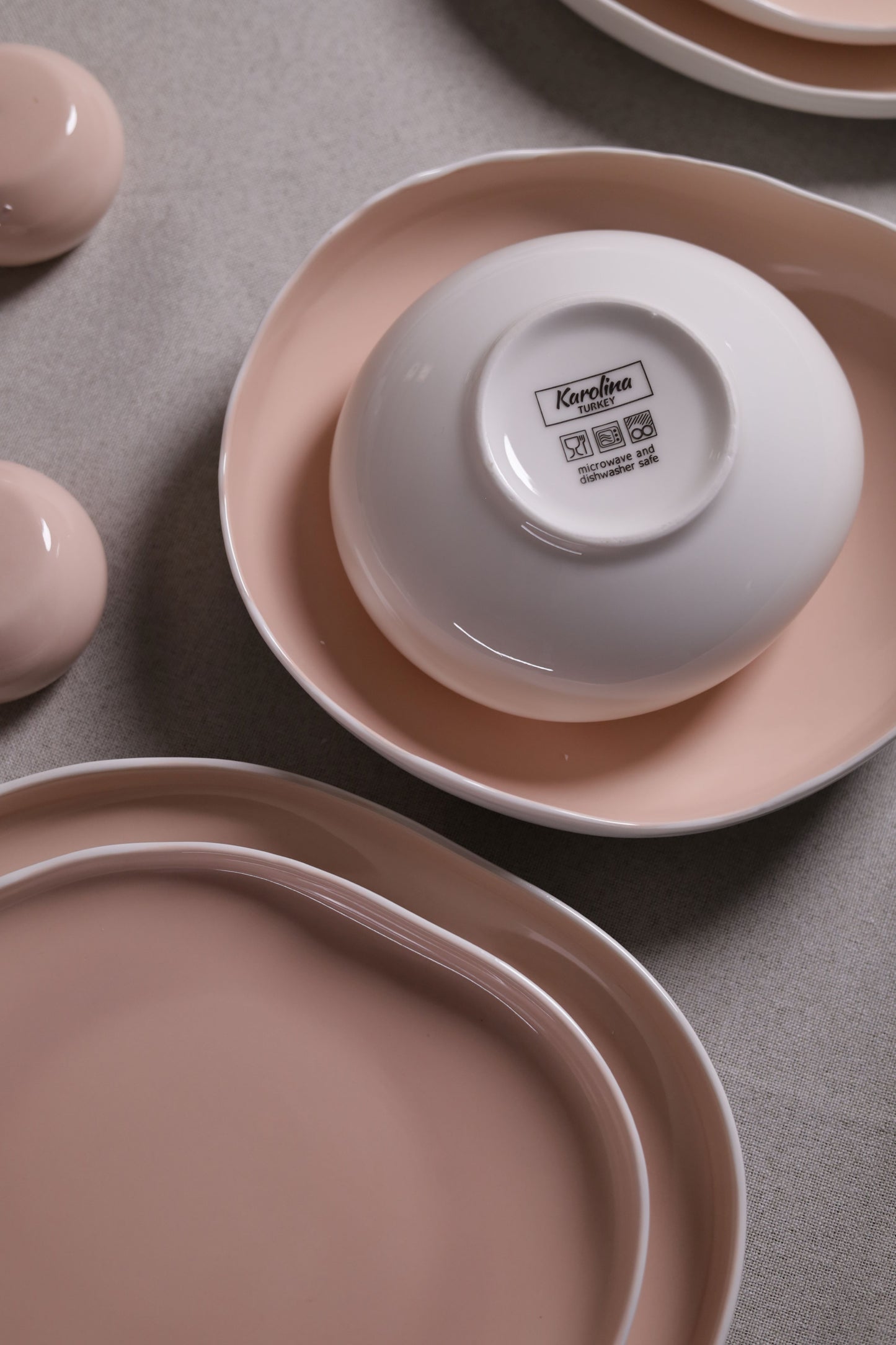 Mushroom Dinner Set – Blush Pink