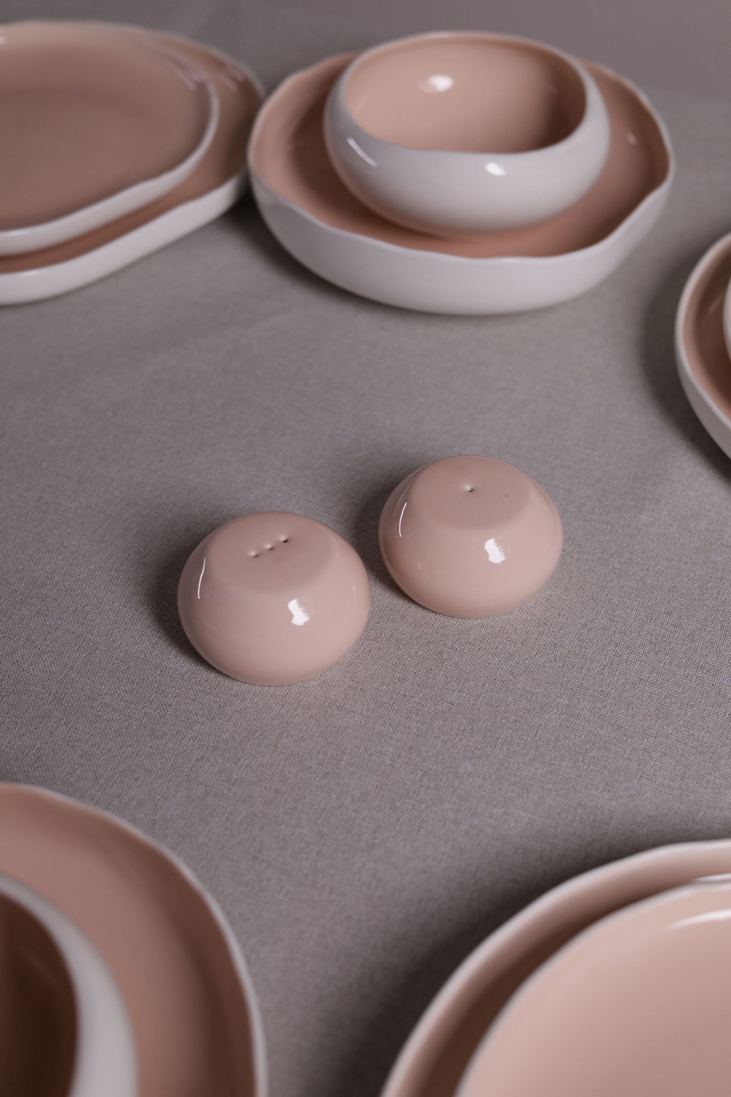 Mushroom Dinner Set – Blush Pink