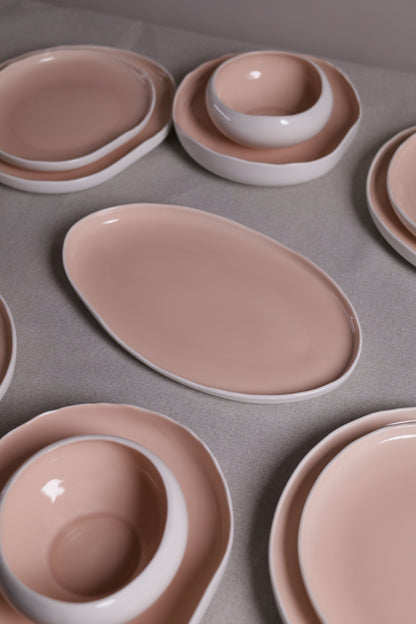 Mushroom Dinner Set – Blush Pink