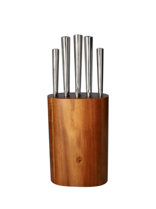 Danny Home 5 Piece Knife Set With Acacia Wood Block