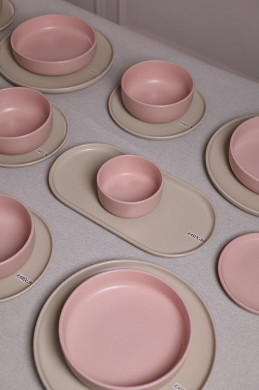 30 Piece Turkish Dinnerware Set (Blush Pink)