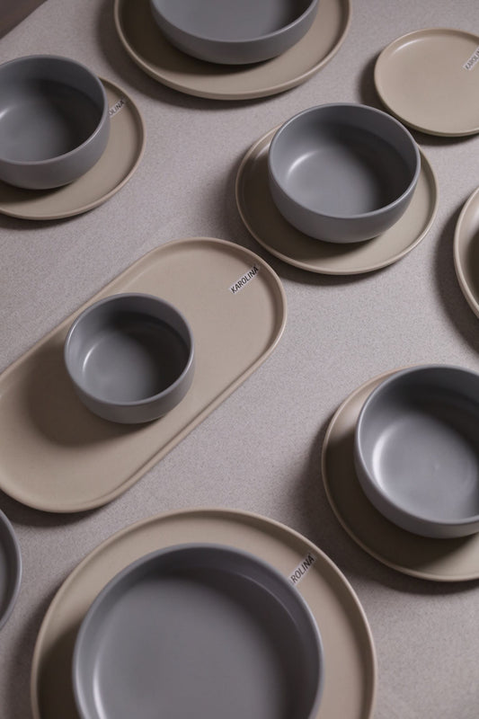 30 Piece Turkish Dinnerware Set (Stone Grey)