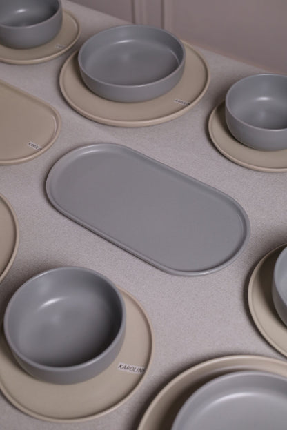 30 Piece Turkish Dinnerware Set (Stone Grey)