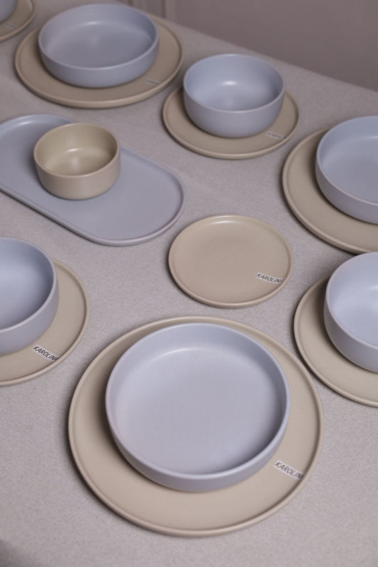 30 Piece Turkish Dinnerware Set (Soft Blue)