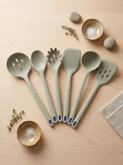 Everyday Cooking Utensils Set (Olive)
