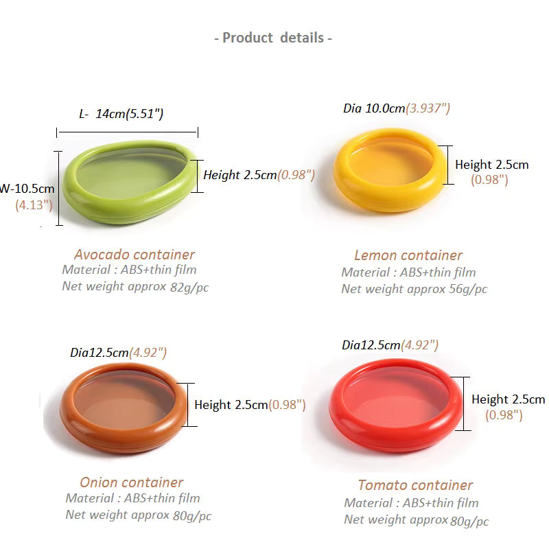 4 Pcs Vegetable and Fruit Storage Containers