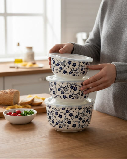 Danny Home Blue Floral Porcelain Set