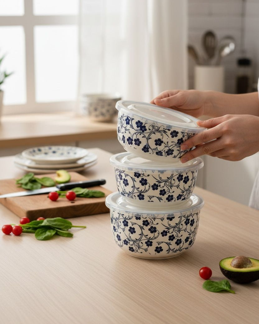 Danny Home Blue Floral Porcelain Set