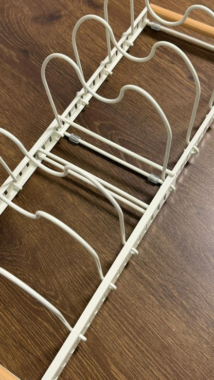 Pans & Lids Organizer with Wooden Handles