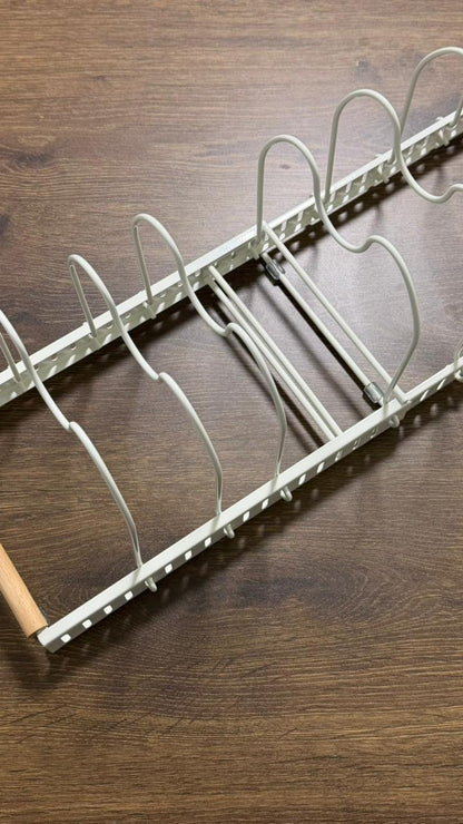 Pans & Lids Organizer with Wooden Handles