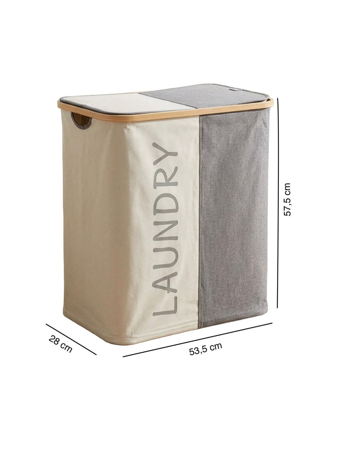 Double Laundry Basket with Lid