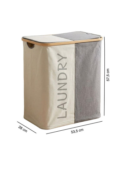 Double Laundry Basket with Lid