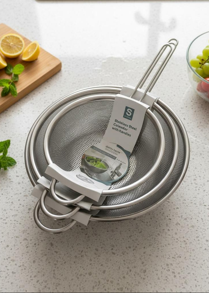 Danny Home Stainless Steel Colander with Handles