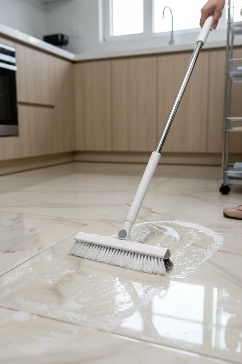 Danny Home Floor Scrubber Brush with Long Handle