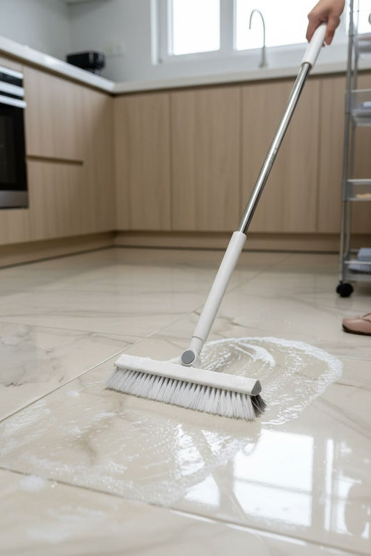 Danny Home Floor Scrubber Brush with Long Handle