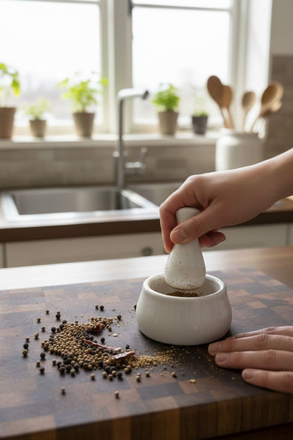 Danny Home Mini Ceramic Mortar & Pestle