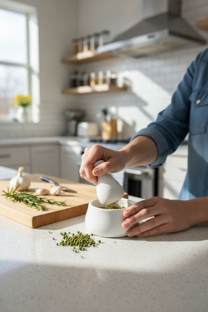 Danny Home Mini Ceramic Mortar & Pestle