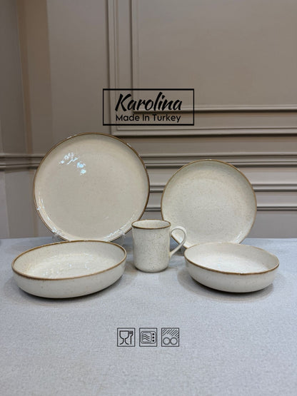 Karolina 30 Piece Dinner Set - Cream